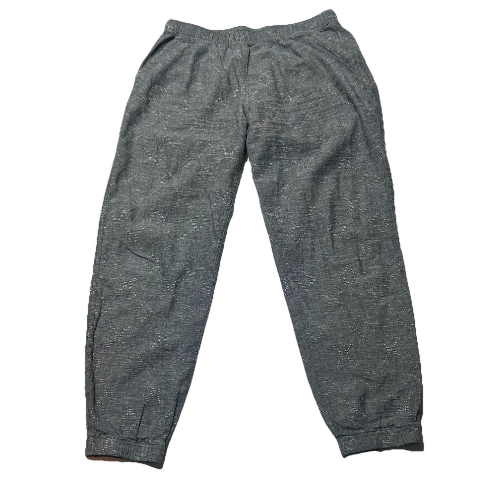 Patagonia Island Hemp Beach Gray Striped Casual Jogger Pants Womens Size Small
